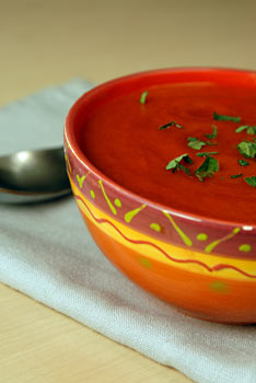 Red Bell Pepper and Sweet Potato Soup