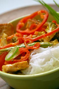 Vegetables in Thai coconut sauce
