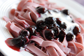 Blueberry pasta