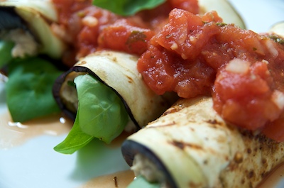 Eggplant Rollups with Tomato Sauce