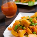 Sweet Potato Apricot Salad with Green Beans and Pistachios