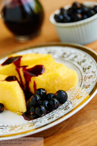 Fried Cornmeal Mush with Blackcurrant Syrup