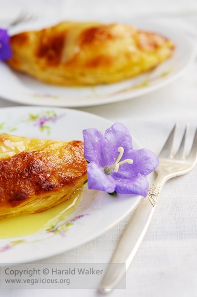 Caramelised Pineapple Turnovers with Chamomile  Soy Cream