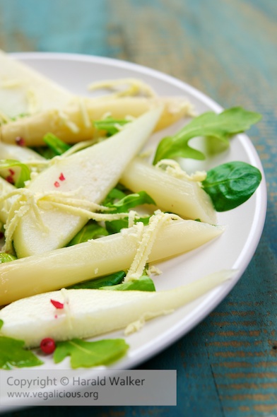 Asparagus & Pear Salad  with Watercress and Rucola