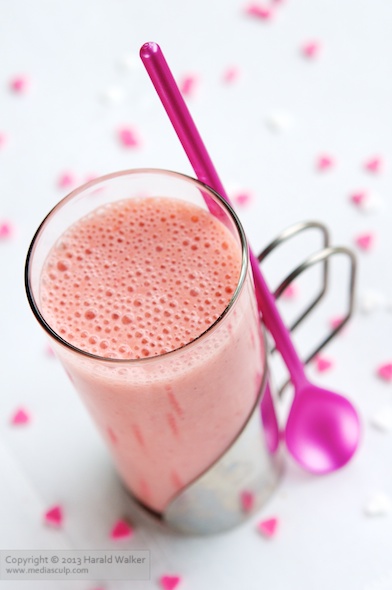 Strawberry Rhubarb Smoothie - Click here to license this photo