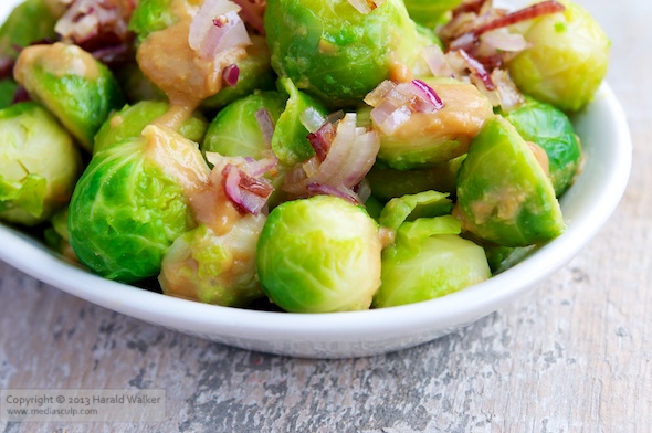 Miso Glazed Brussels Sprouts