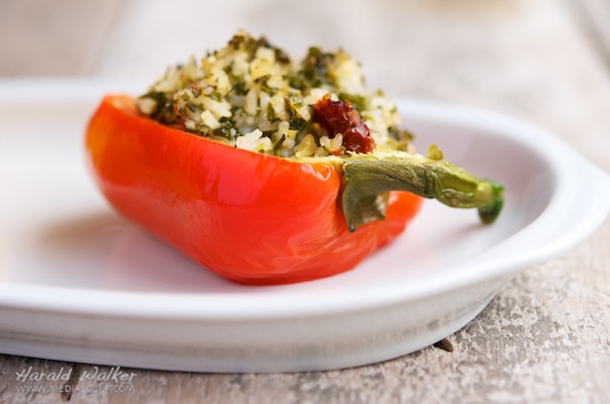 Bell Peppers stuffed with Kale