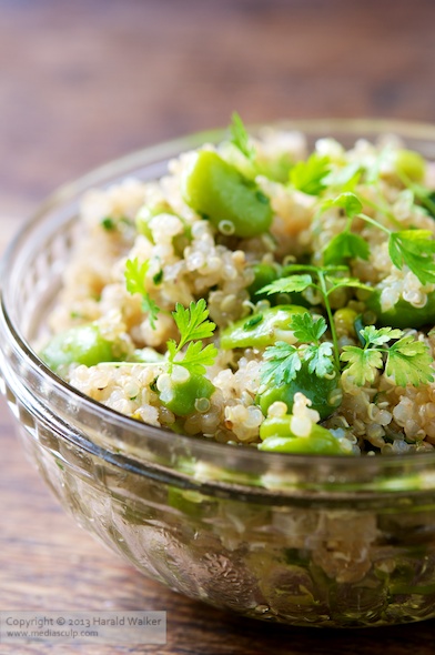 Broad Beans and Quinoa