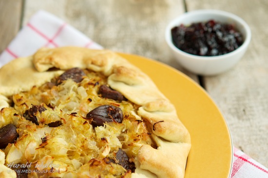 Cabbage, Chestnut and Apple Galette