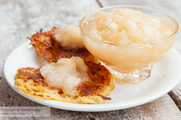 German Potato Pancakes with Apple Sauce