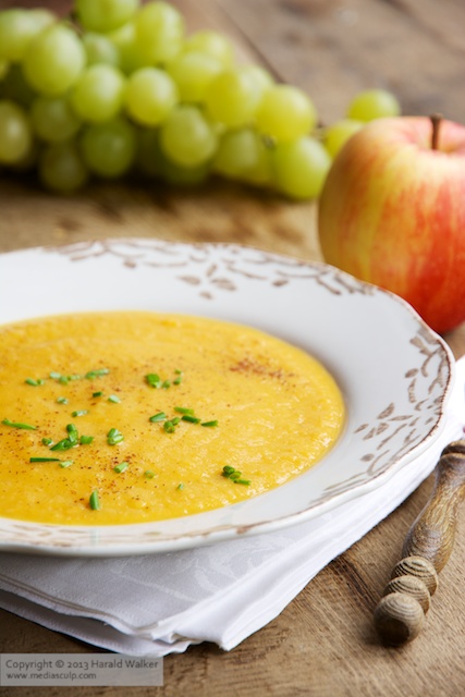Sweet Potato Apple Soup - Click here to license this image from Stocksy