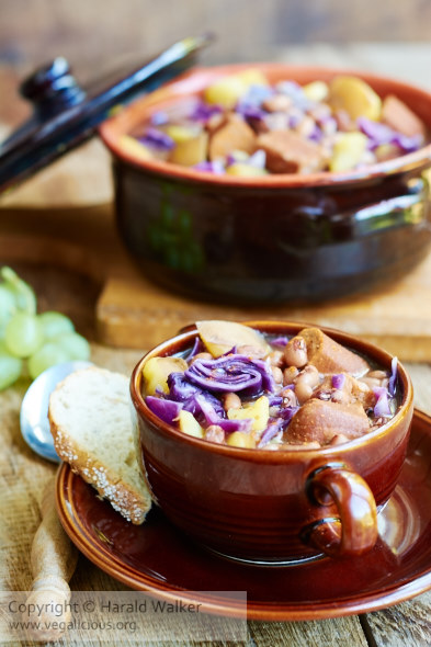 Red Cabbage and Sausage Soup