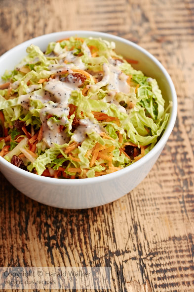 Savoy Cabbage Cole Slaw with Poppyseed Dressing