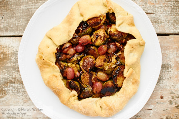Brussels Sprout and Grape Galette