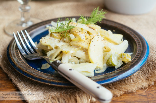White wine Braise Fennel with Apples
