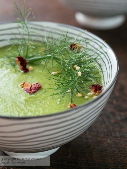 Garden Pea, Fennel and Apple Soup 